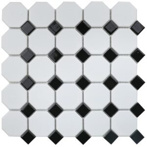 Mozaika Octogon White mat 29.5 × 29.5