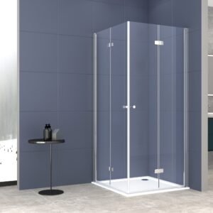 Dušas stūris Vento Sanremo 90X90X195 hromēts profils, bez paliktņa , stikls 6mm Easy Clean