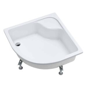 Dušas paliktnis SCHAEDLER Standart L, 80x80x41, R55, akrils ar kājām