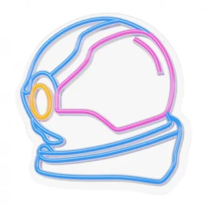 LED Neona gaismas izkārtne - astronauts, daudzkrāsains
