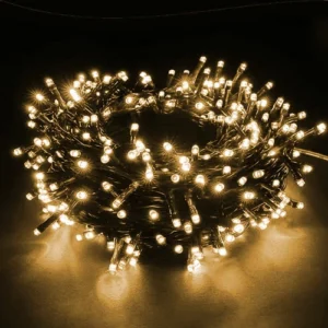 LED Ziemassvētku virtene 5m, silti balta, 220V, IP44, 50 LED