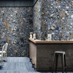 (lappato) TERAZZO BLUE, 60 × 60 cm