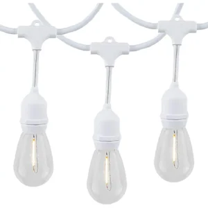 LED āra dārza 100m virtene dārzam un terasēm E27 spuldzēm, bez spuldzēm