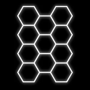 Hexagon gaismekļu komplekts, 11 gab., ar aksesuāriem, 385W, 6000K, IP20, 46200 Lm