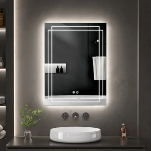 LED spogulis ar apsildes funkciju INCANTO, 80 × 60 cm, 2700-6500K, 29W, 3146Lm, IP44