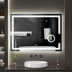 LED spogulis ar apsildes funkciju SPLENDORE, 80 × 110 cm, 2700-6500K, 42W, 4780Lm, IP44
