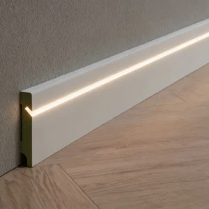 Polistirola grīdlīste LED lentei, 2400x100x19mm