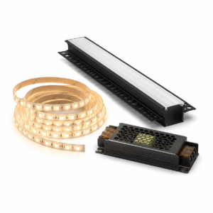 LED profili, lentes un piederumi