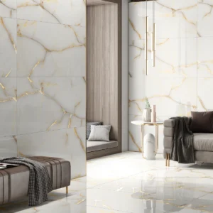 ar zelta kristāliem GOLDEN ICE ONYX, 60 × 120 cm